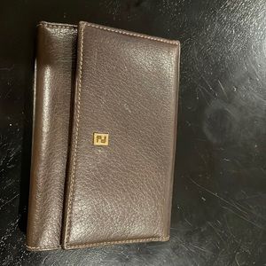 Fendi brown leather wallet